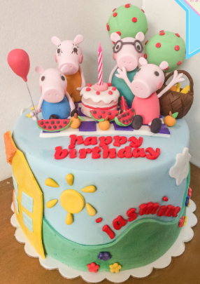 bolo familia peppa pig