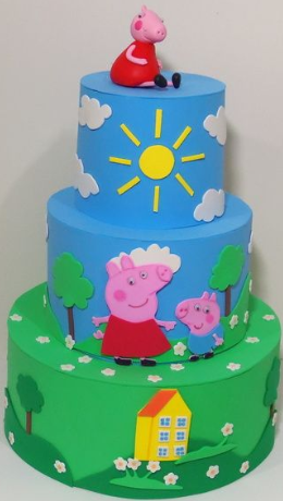 fake cake peppa pig