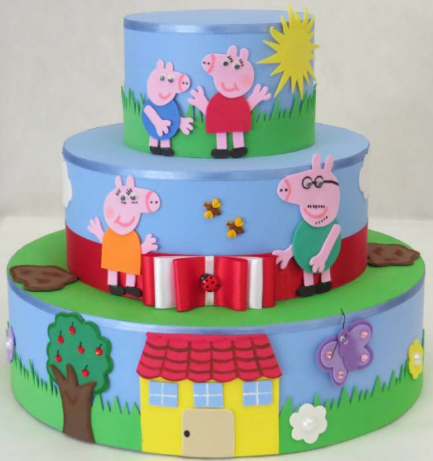 fake cake peppa pig