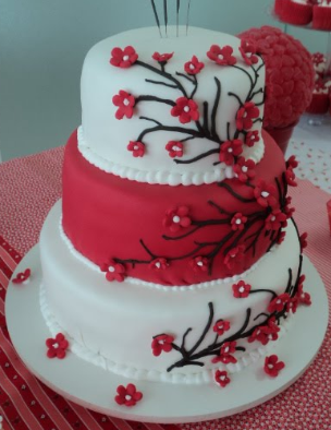 Bolo de 15 anos vermelho