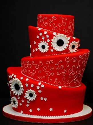 Bolo de 15 anos vermelho