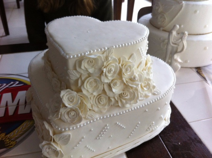 bolo de coração para casamento