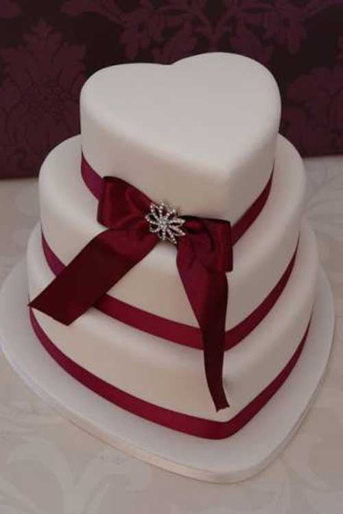 bolo de coração para casamento