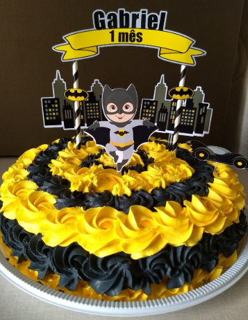 Bolo do batman de chantilly