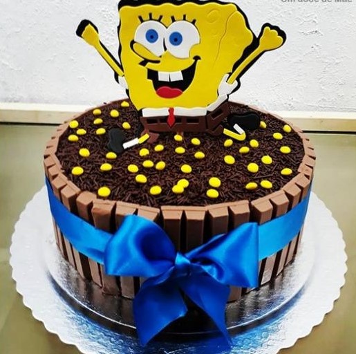 bolo do bob esponja simples