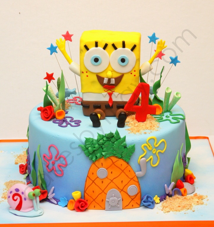 bolo do bob esponja redondo