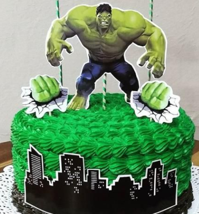 Bolo do hulk chantilly