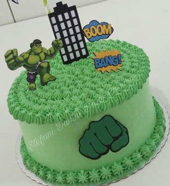 Bolo do hulk chantilly