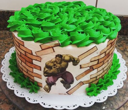 Bolo do hulk chantilly