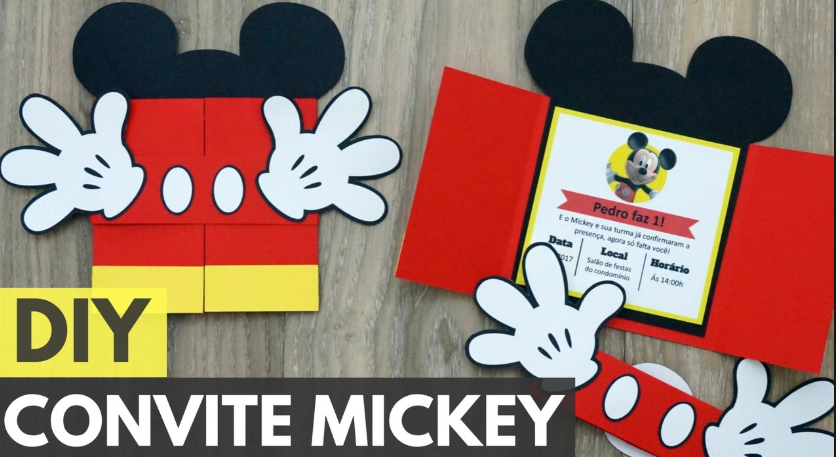 Convite do mickey em eva