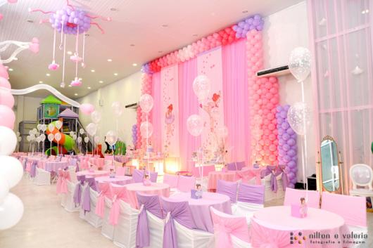 festa bailarina infantil rosa e lilás