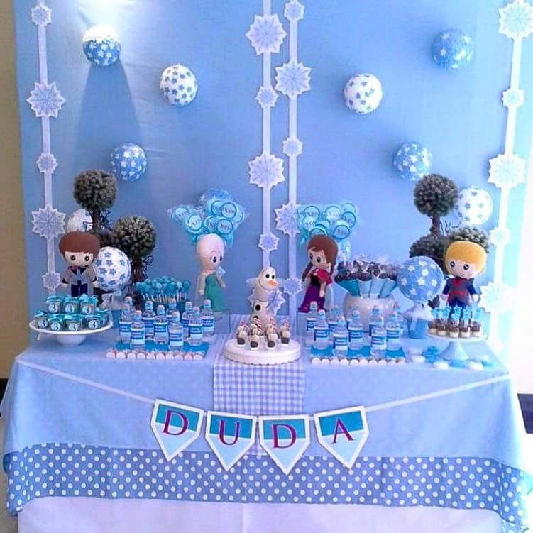 decoração festa frozen uma aventura congelante