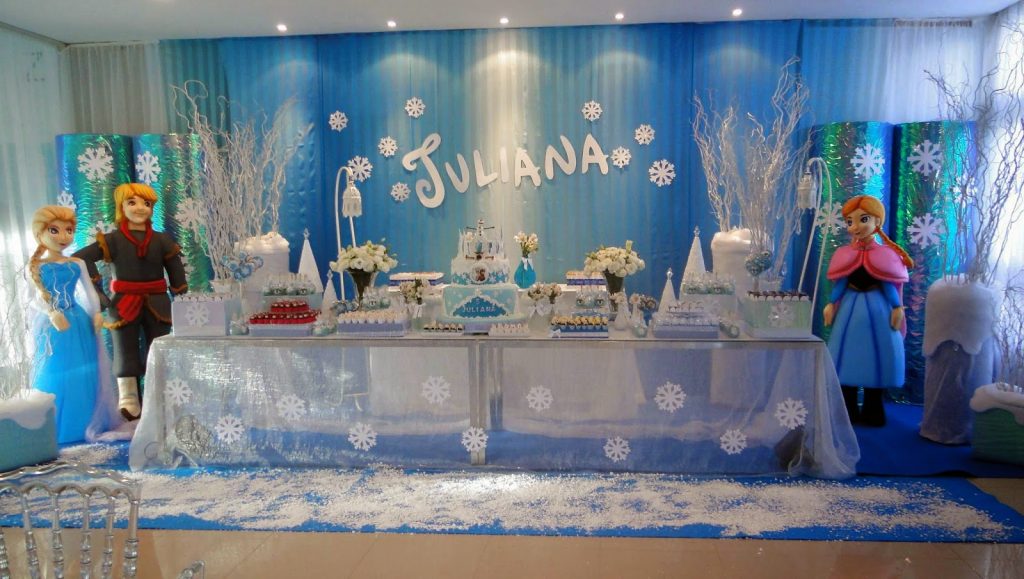 decoração festa frozen uma aventura congelante