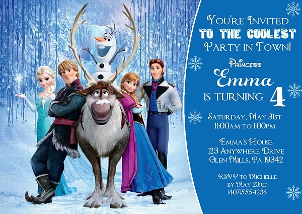 convites festa da frozen