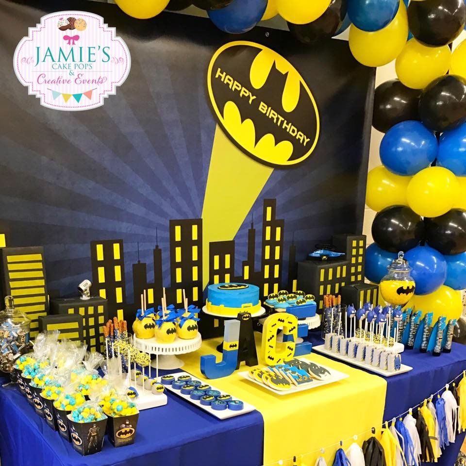 decoração de festa do batman