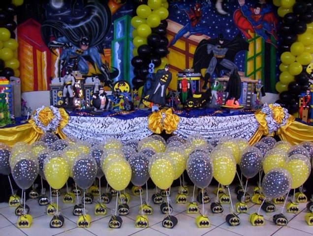 decoração de festa do batman