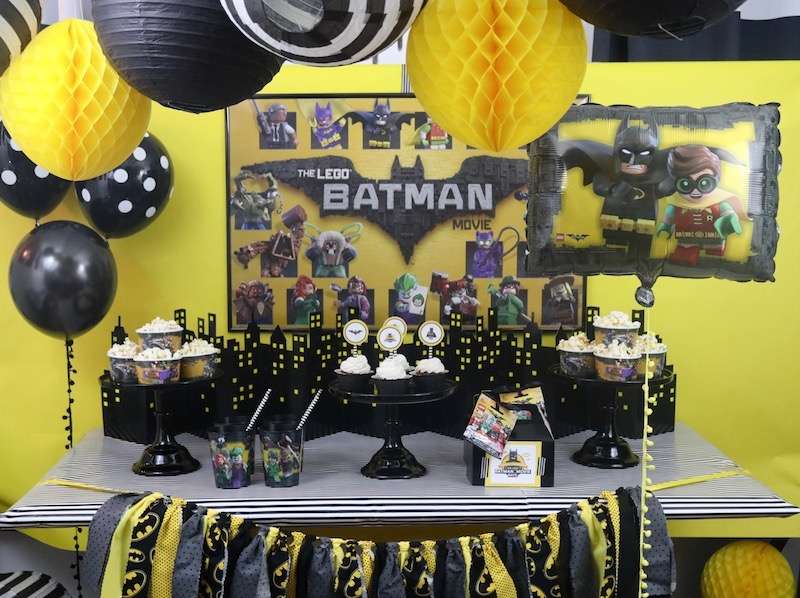 decoração de festa do batman