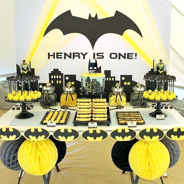 decoração de festa do batman