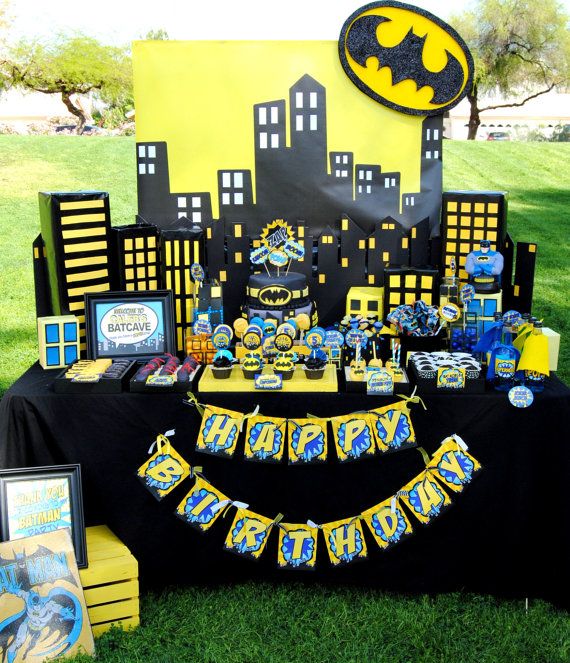 decoração de festa do batman