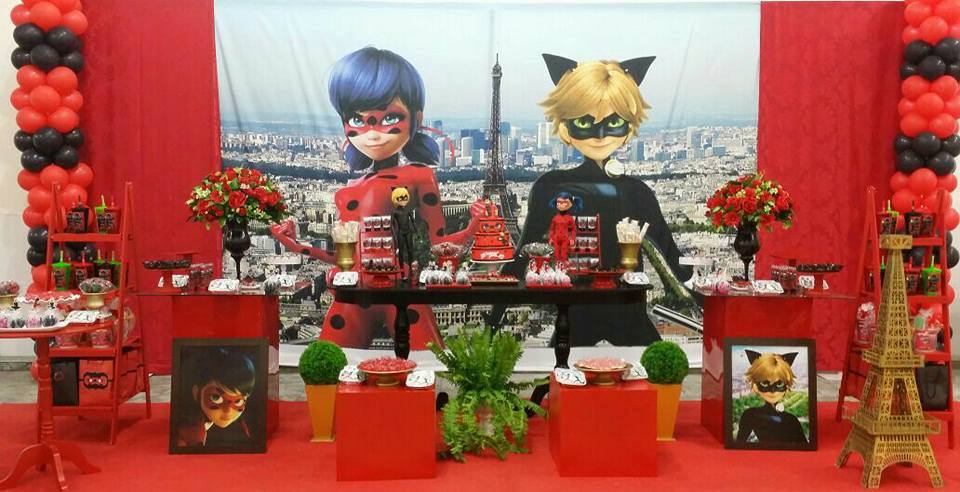 festa ladybug e cat noir