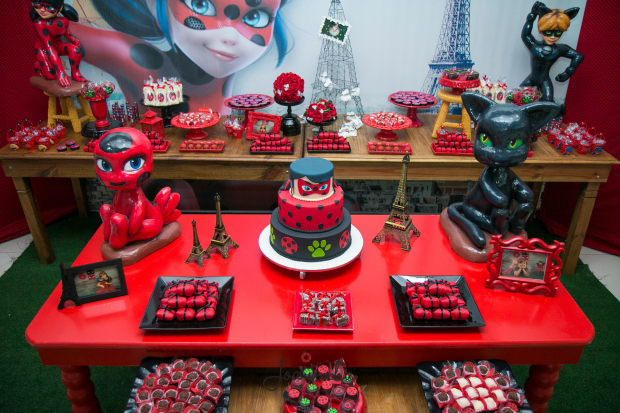 decoração festa miraculous ladybug