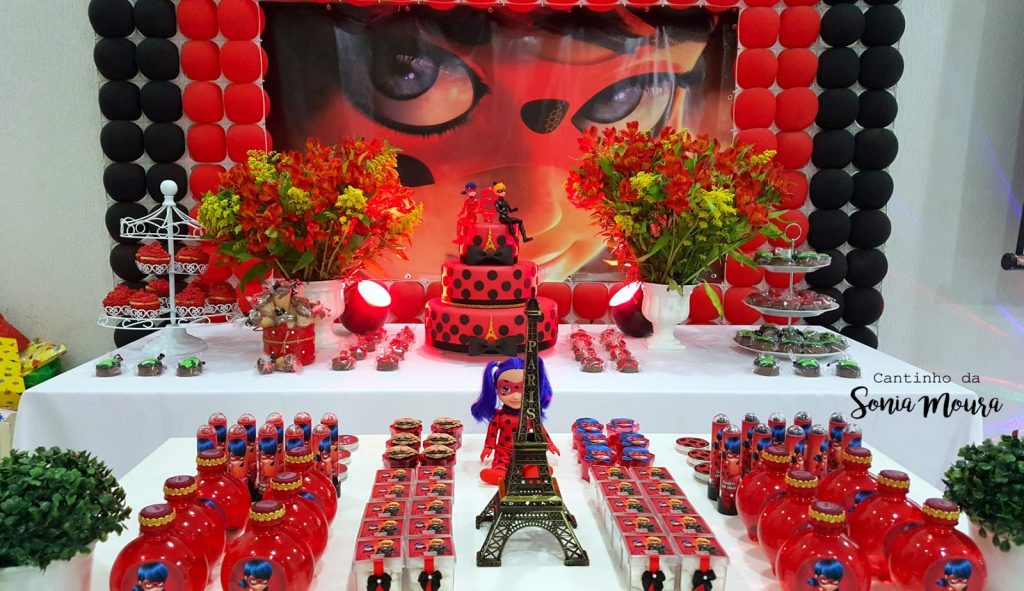 mesa de festa da ladybug