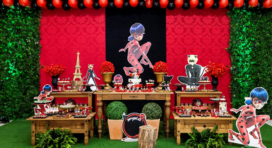 mesa de festa da ladybug