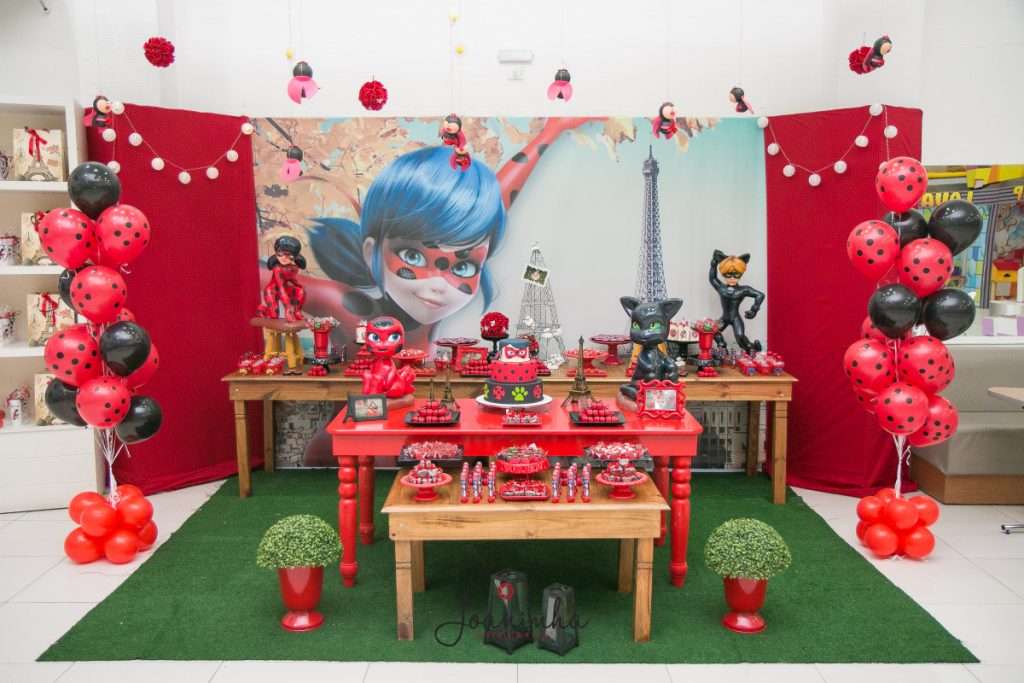 mesa de festa da ladybug