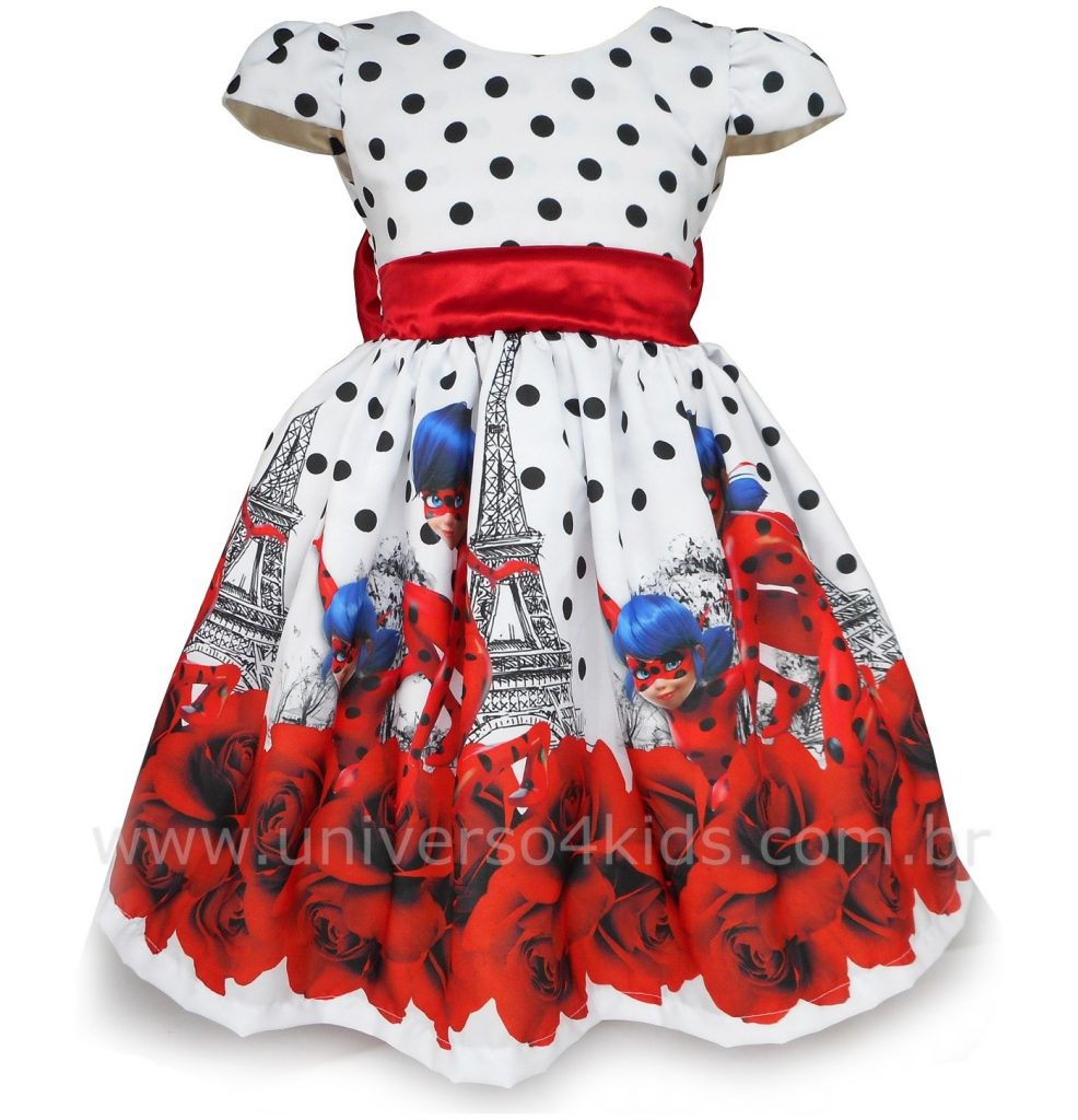 vestido de festa ladybug