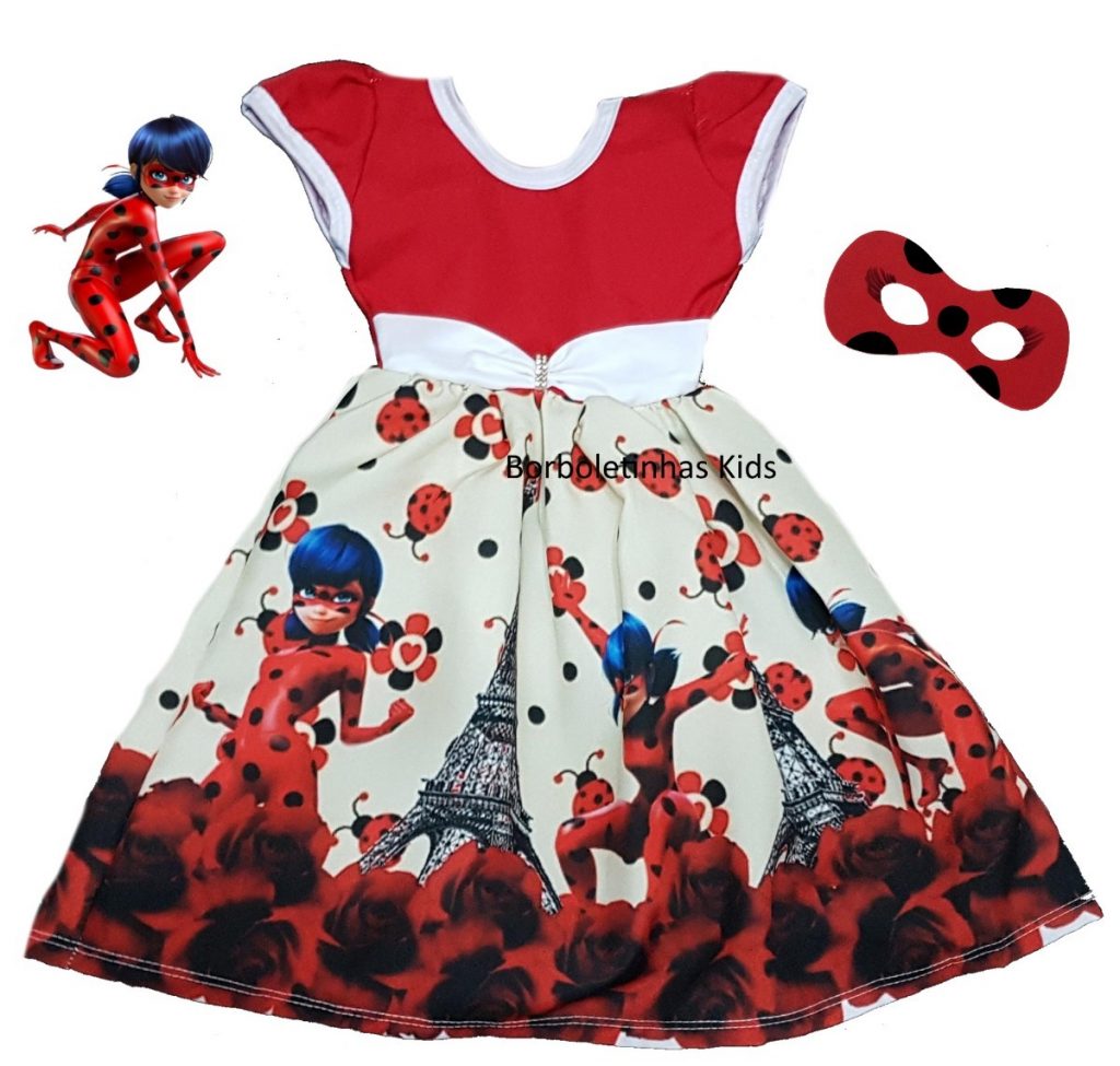 vestido de festa ladybug