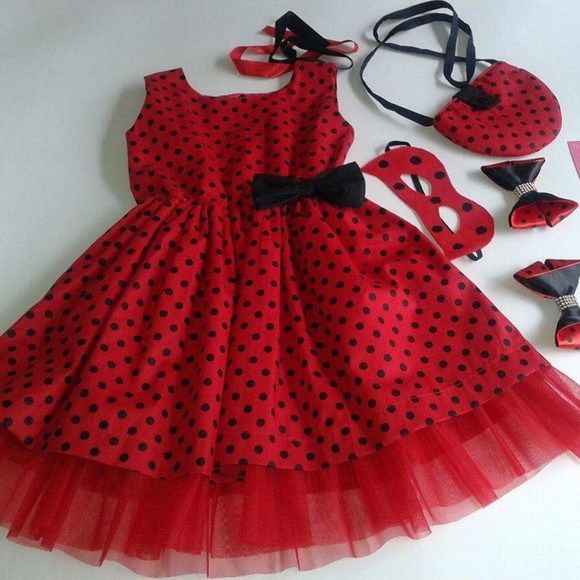 vestido de festa ladybug