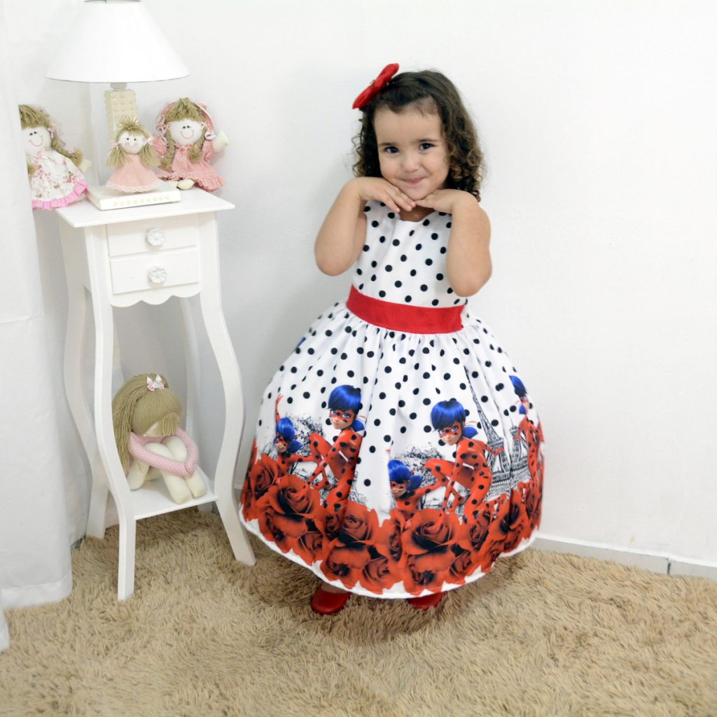 vestido de festa ladybug