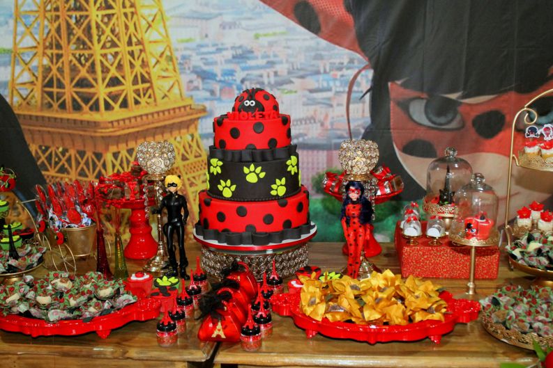 mesa de doces festa ladybug