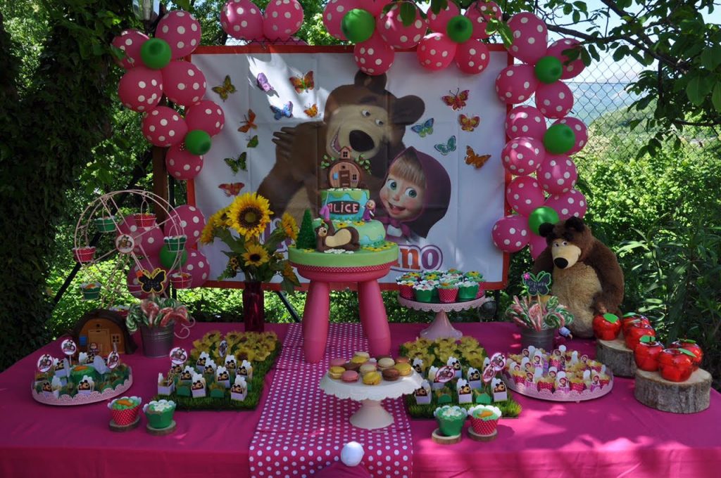 decoração festa infantil marsha e o urso