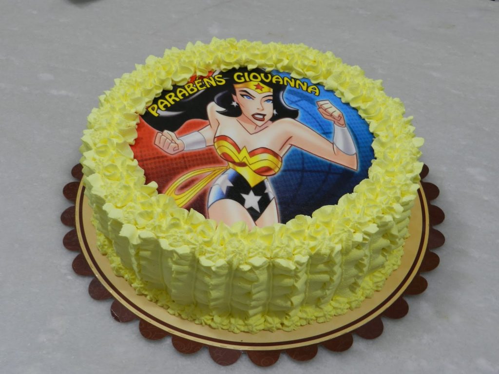 bolo decorado festa mulher maravilh