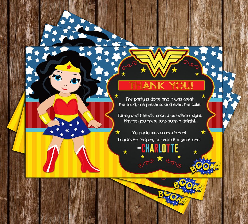 Wonder Woman Party Invitation