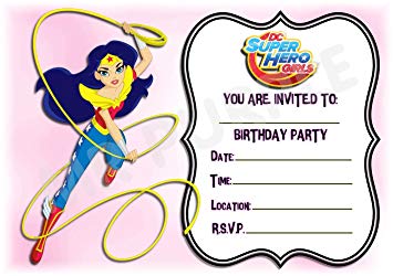 Wonder Woman Party Invitation