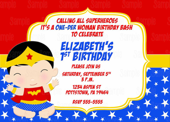 Wonder Woman Party Invitation