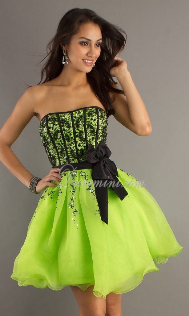 vestido para festa neon