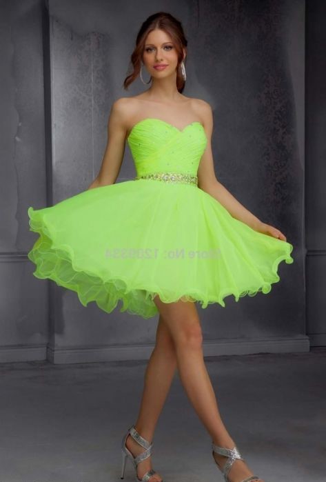 vestido para festa neon