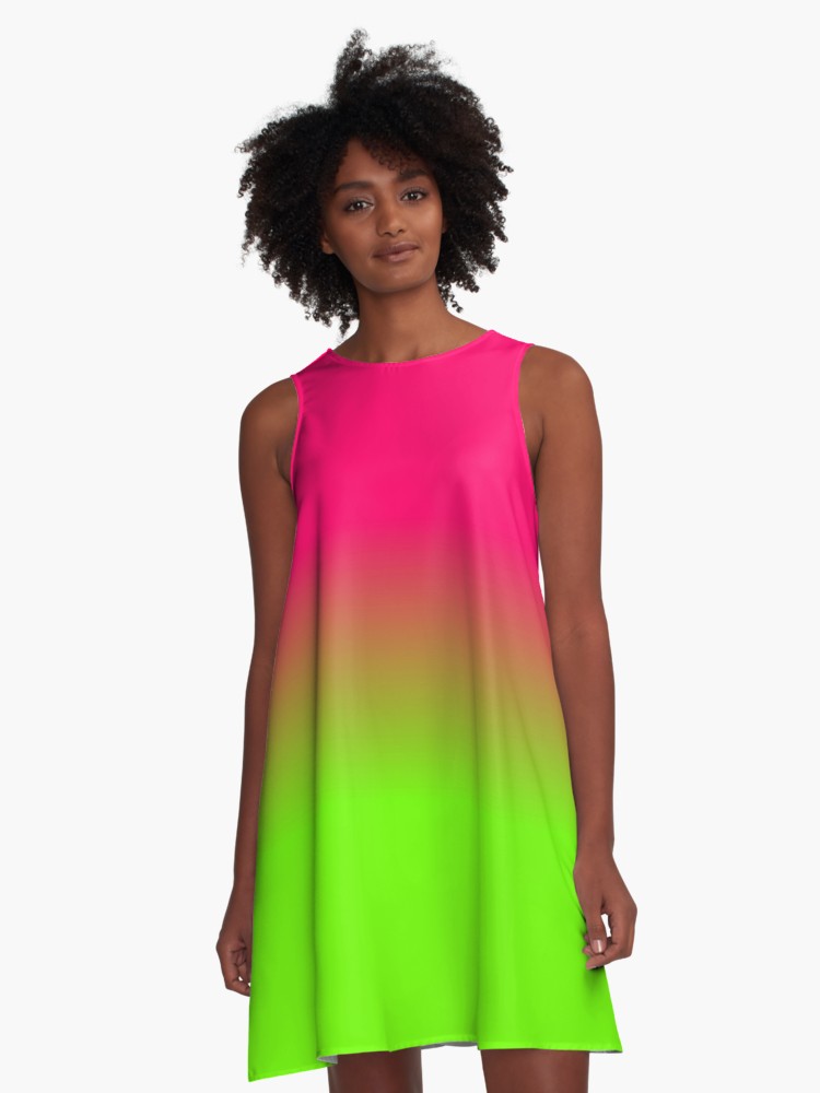 vestido para festa neon