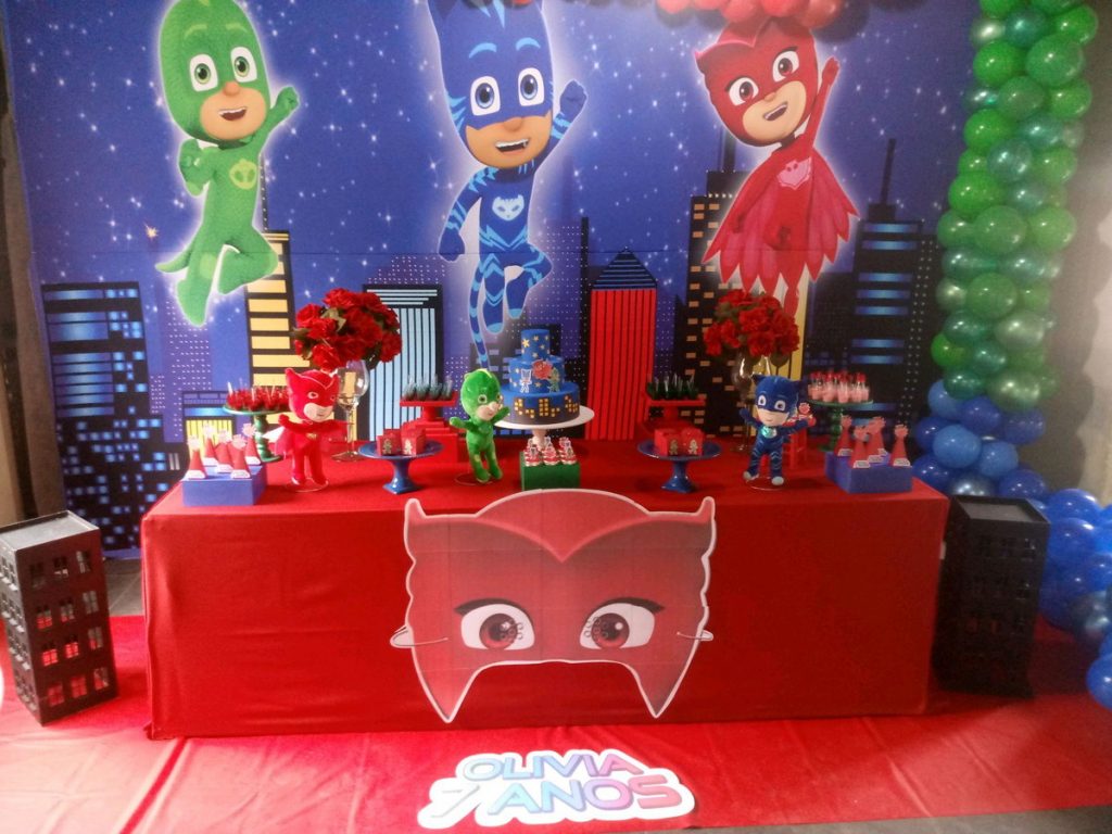 mesa de festas pj masks