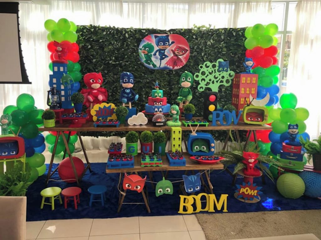 decoração de festa pj masks