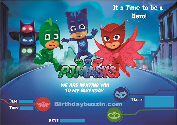 convite festa infantil pj masks