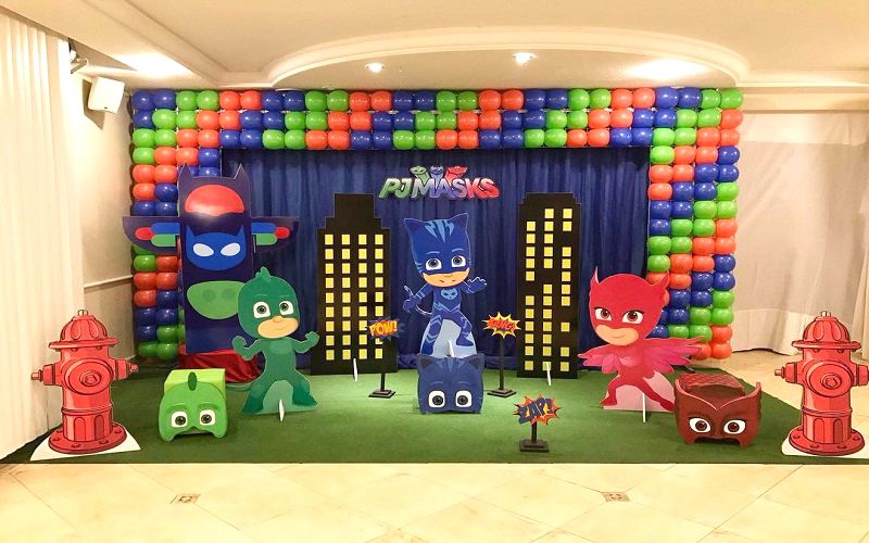 decoração de festa pj masks