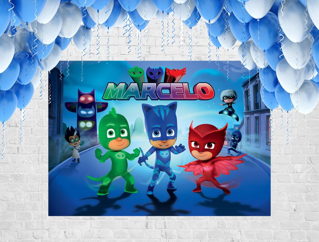 festa pj masks painel