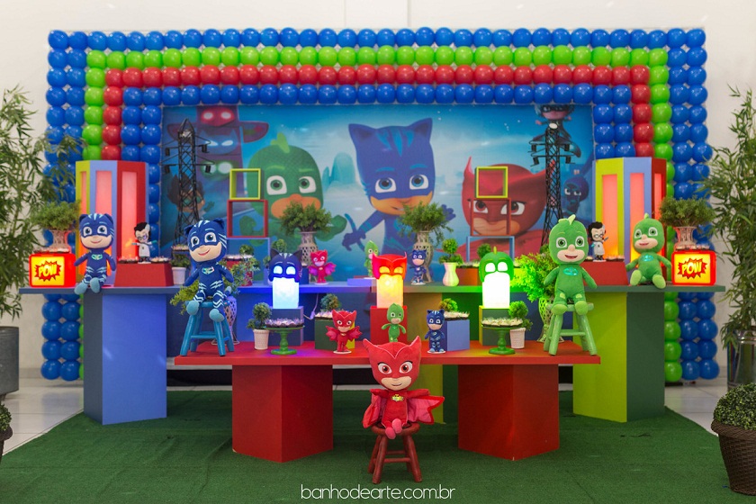 decoração de festa pj masks