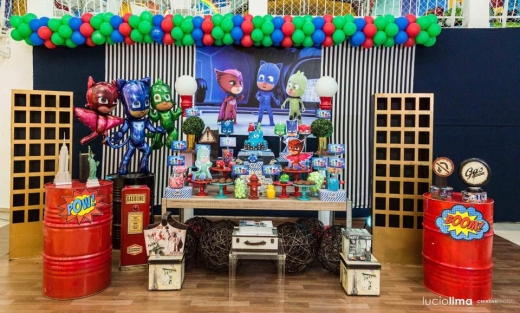 decoração de festa pj masks