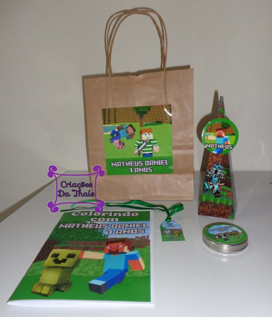 kit lembrancinha minecraft