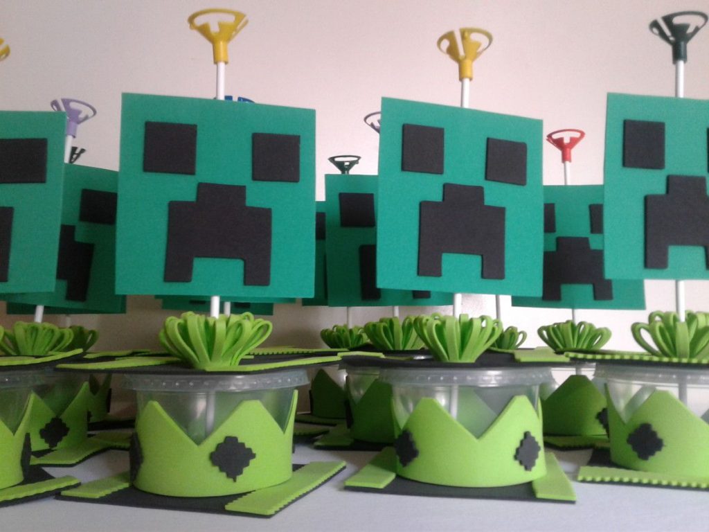 lembrancinha minecraft eva